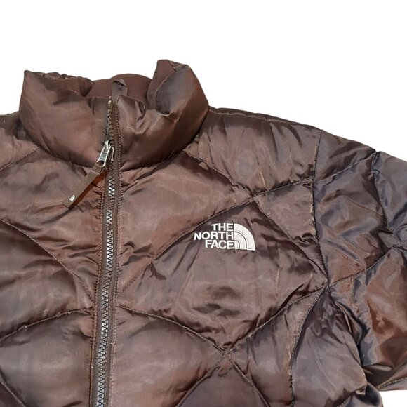 The North Face 550 Goose Down Brown Puffer Jacket Girls L - Picture 5 of 11